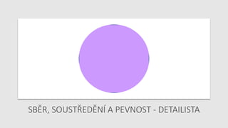 SBĚR, SOUSTŘEDĚNÍ A PEVNOST - DETAILISTA
 