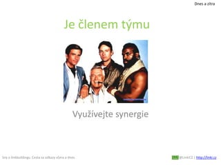 Sny o linkbuildingu. Cesta za odkazy včera a dnes. @LinkiCZ | http://linki.cz
Je členem týmu
Využívejte synergie
Dnes a zítra
 