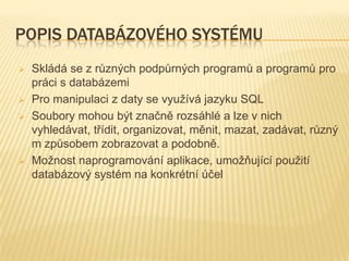 Prezentace tvorba databází | PPT