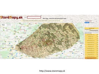 Staré mapy územia Slovenska na webových portáloch