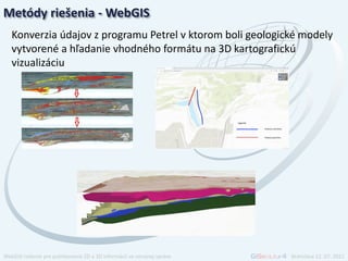 WebGIS riešenia pre publikovanie 2D a 3D informácií vo verejnej správe