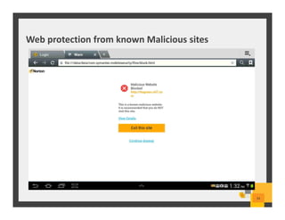 Web protection from known Malicious sites
34
 