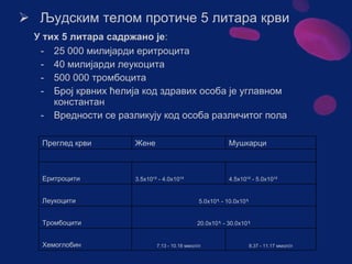 Sistem za cirkulaciju - krv i limfa
