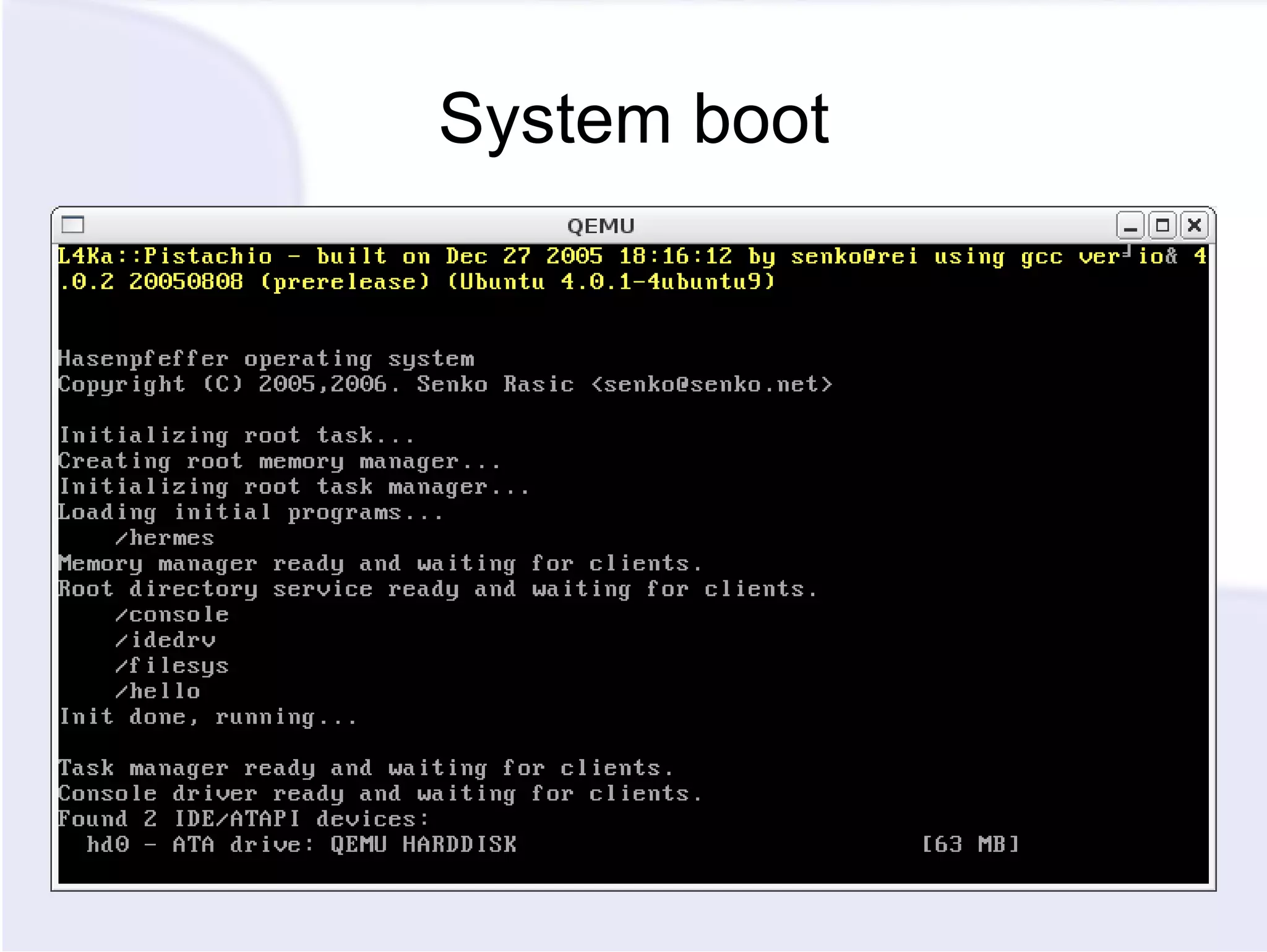 System boot 