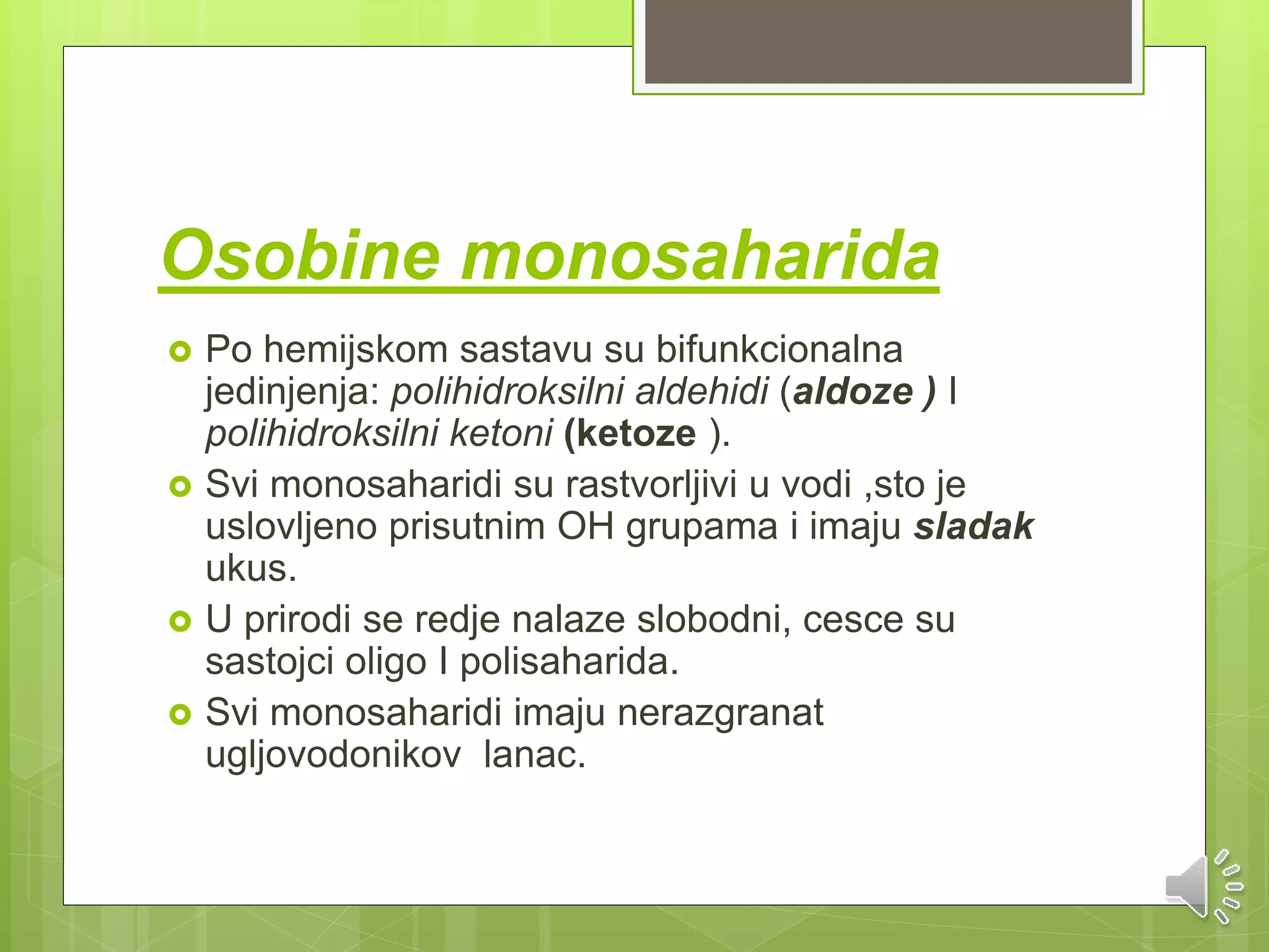 monosaharidi-prezentacija | PPT
