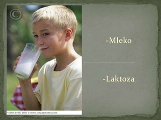 -Mleko

-Laktoza

 