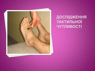 Дослідження тактильної чутливості