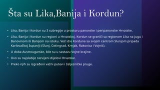 Geographical and Historical Overview of Lika, Banija, and Kordun ...
