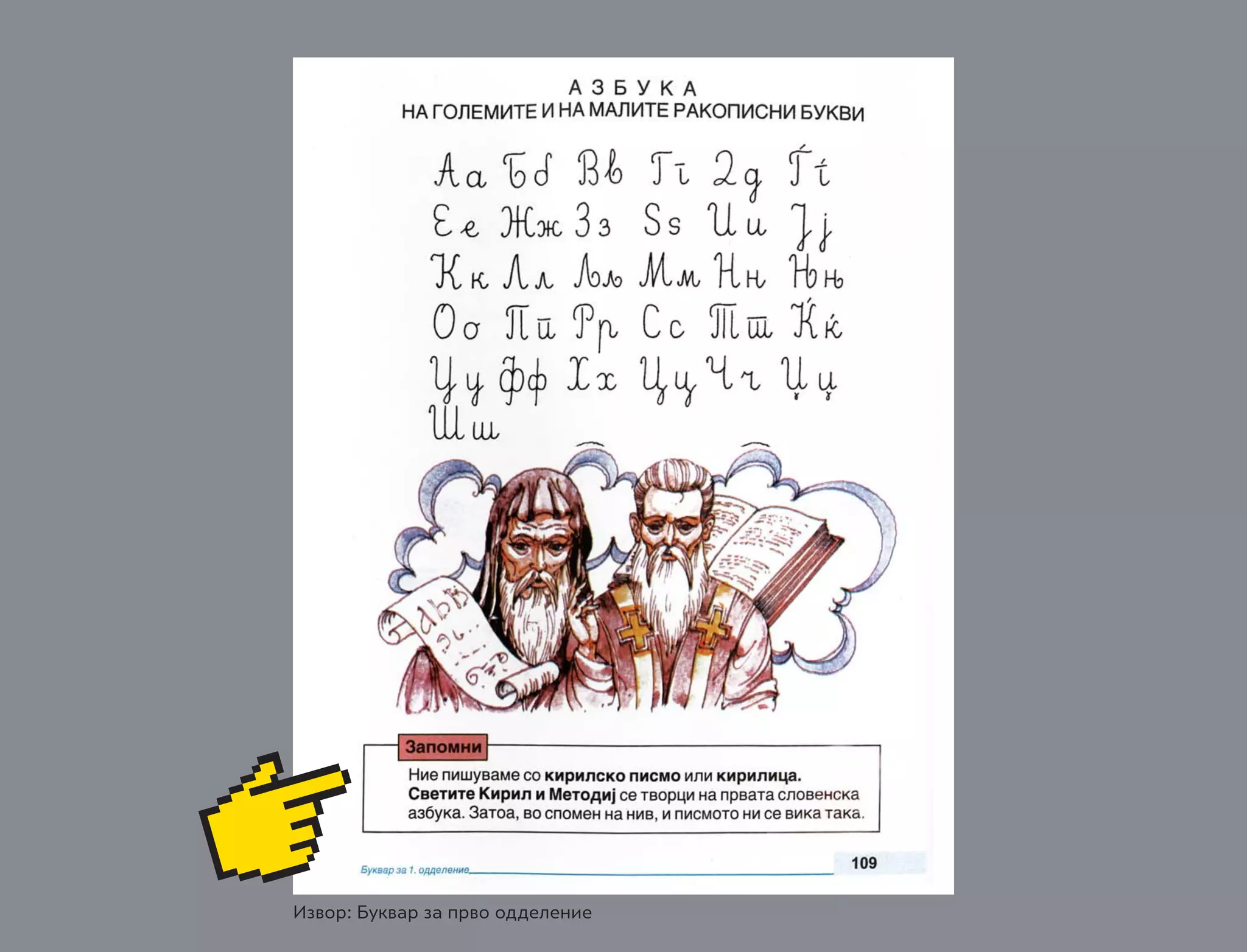 Извор: Буквар за прво одделение

 