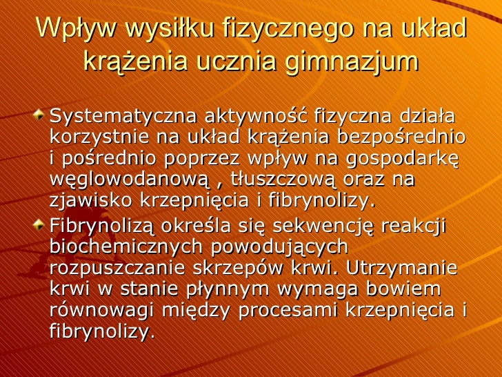 Systematyczna Aktywność Ruchowa Ma Wpływ Na Ilość Wyzwalanej Energii Ponieważ Prezentacja