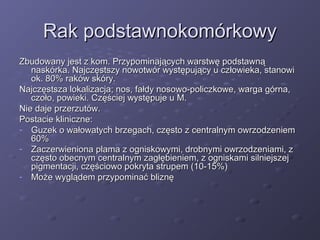 Prezentacja na temat raka skóry | PPT
