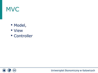 MVC 
 Model, 
 View 
 Controller 
 