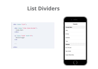 List Dividers
 