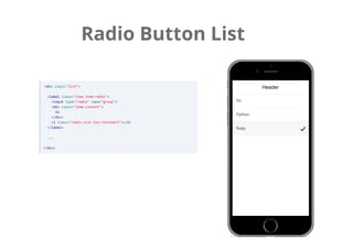 Radio Button List
 