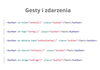 Gesty i zdarzenia
 