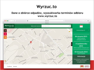 Wyrzuc.to
Dane o zbiórce odpadów, wyszukiwarka terminów odbioru
www.wyrzuc.to
 