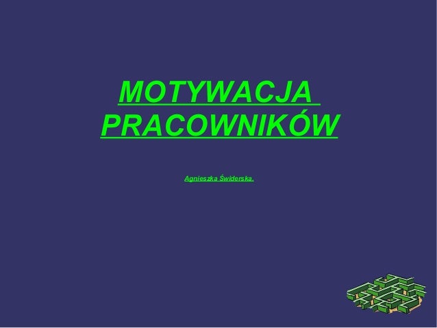 Prezentacja Motywacja