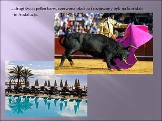 … drugi świat pełen barw, czerwona płachta i rozjuszony byk na korridzie - to Andaluzja. 