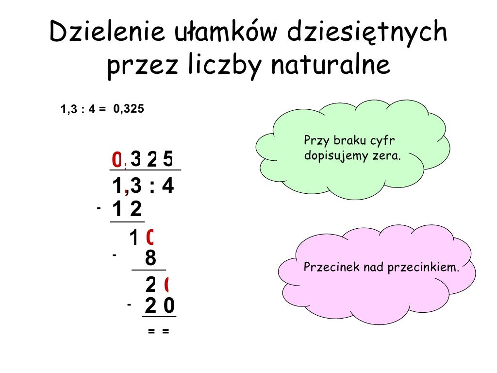 Test Z Matematyki Klasa 5 Ulamki Dziesietne Zamien Ulamki Dziesietne Na Nieskracalne Ulamki Zwykle Lub Liczby