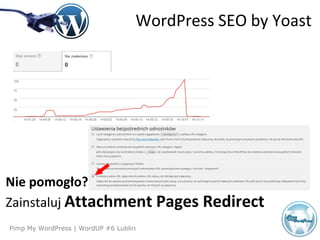 Agenda
Pimp My WordPress | WordUP #6 Lublin
Nie pomogło?
Zainstaluj Attachment Pages Redirect
WordPress SEO by Yoast
 