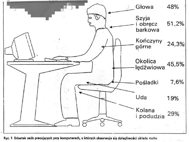 Przy Pracy Z Komputerem Do Czynników Uciążliwych Należą BHP komputer