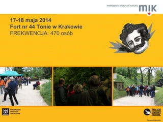 17-18 maja 2014
Dwór Dąbrowskich w Michałowicach
FREKWENCJA: 750 osób
 