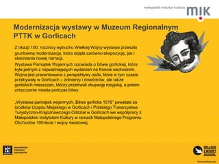 XVI Małopolskie Dni Dziedzictwa Kulturowego. Wielki Wybuch 1914-1918