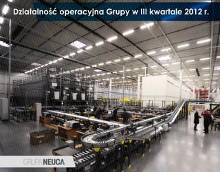 Działalność operacyjna Grupy w w 1 kwartale 2012 r.
              Działalność Grupy III kwartale 2012 r.
 