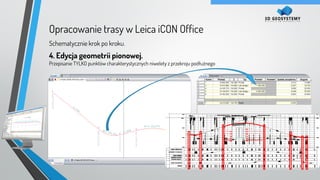 Prezentacja iCON Office - Możliwości drogowe | 3D Geosystemy