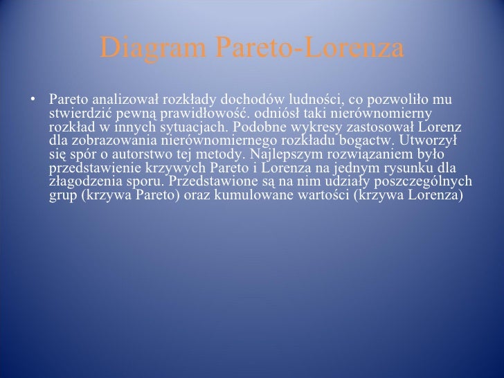 Zastosowanie Diagramu Pareto Lorenza W Arkuszu Kalkulacyjnym W Zarząd