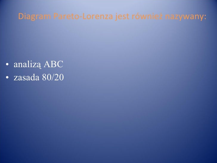 Zastosowanie Diagramu Pareto Lorenza W Arkuszu Kalkulacyjnym W Zarząd