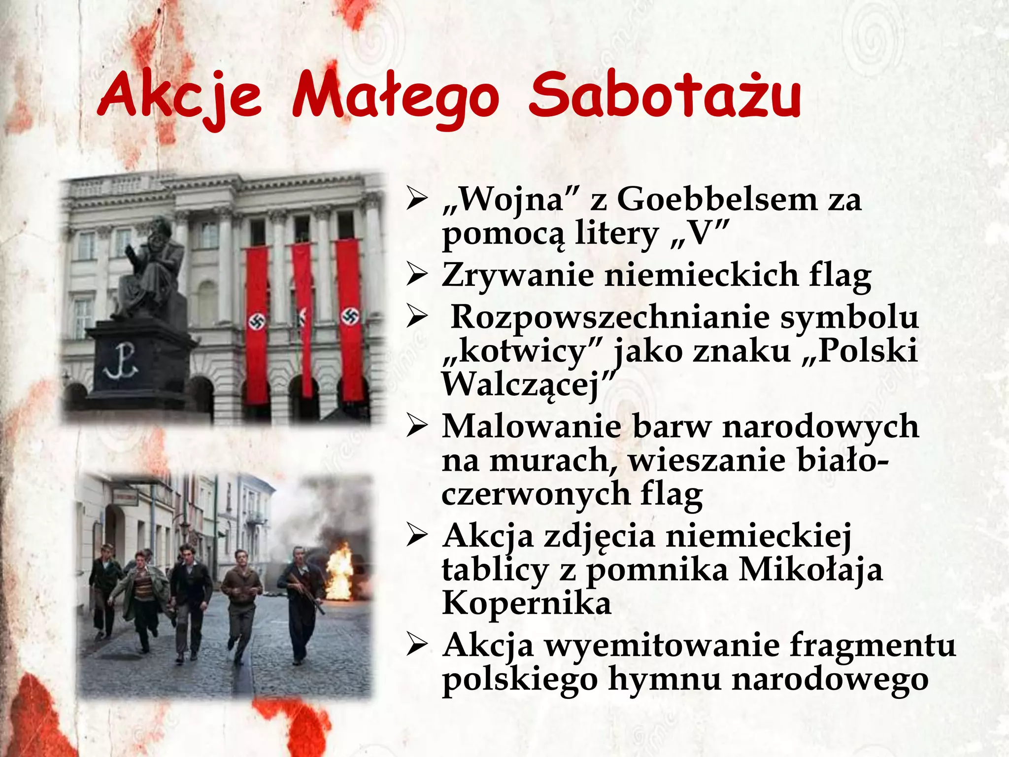 Kamienie Na Szaniec Sabotaż I Dywersja Prezentacja Kamienie na szaniec | PPT