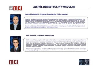 Prezentacja MCI Management