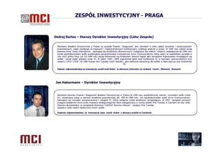 Prezentacja MCI Management