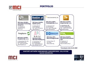 Prezentacja MCI Management
