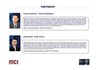 Prezentacja MCI Management