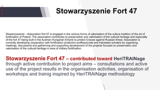 Foundation in Support of Local Ties “Linking Foundation” - HeriTRAINage 