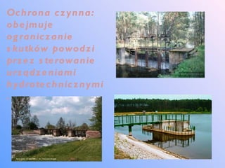 Oc hrona c z ynna:
ob e jmuje
og ranic z anie
s kutków powodz i
prz e z s te rowanie
urz ąd z e niami
hyd rote c hnic z nymi
.
 