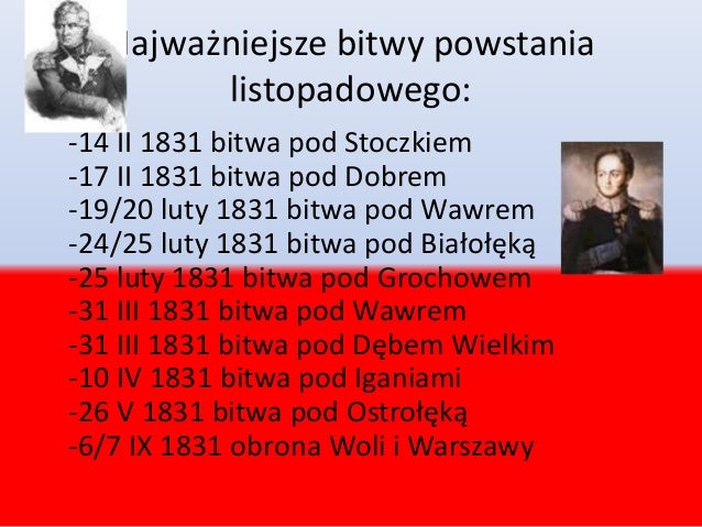 Prezentacja powstanie listopadowe