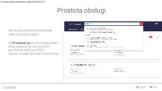 Prześwietl.pl w praktyce, czyli przydatność narzędzi RegTech w poszukiwaniu informacji o firmach Slide 16