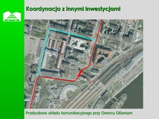    Koordynacja z innymi inwestycjami




    Przebudowa układu komunikacyjnego przy Dworcu Głównym
 