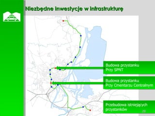 Budowa przystanku Przy SPNT Budowa przystanku Przy Cmentarzu Centralnym  Niezbędne inwestycje w infrastrukturę Przebudowa istniejących  przystanków 