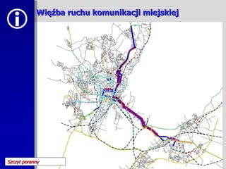 Więźba ruchu komunikacji miejskiej  Szczyt poranny 