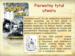 Pierwotny tytuł
utworu
 