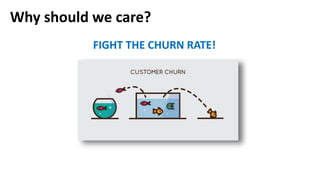 Why should we care?
FIGHT THE CHURN RATE!
 