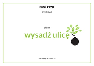 wysadź ulicę
projekt
przedstawia
www.wysadzulice.pl
 
