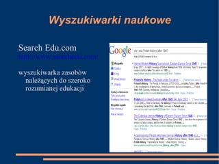 Wyszukiwarki naukowe VebLens 