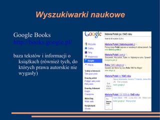 Wszukiwarki naukowe Google Scholar 
