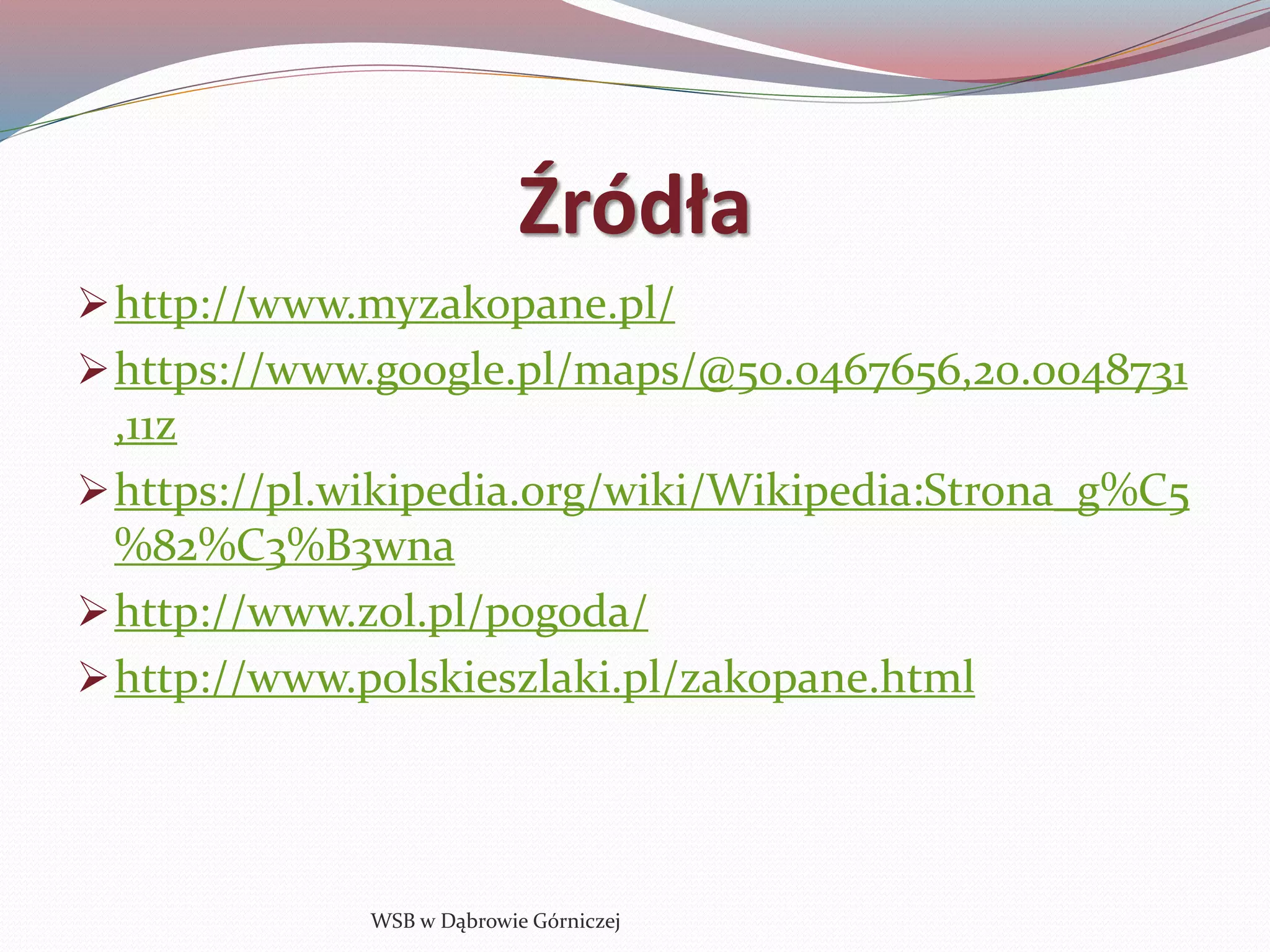 Prezentacja Zakopane | PPTX