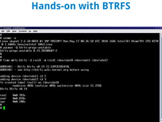 Hands-on with BTRFS
 